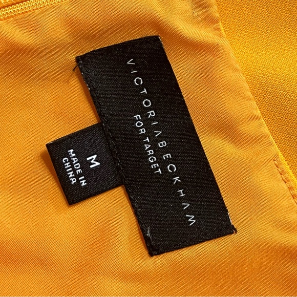 VICTORIA BECKHAM for Target Sleeveless Shift Dress Marigold Yellow Size Medium - Picture 13 of 13